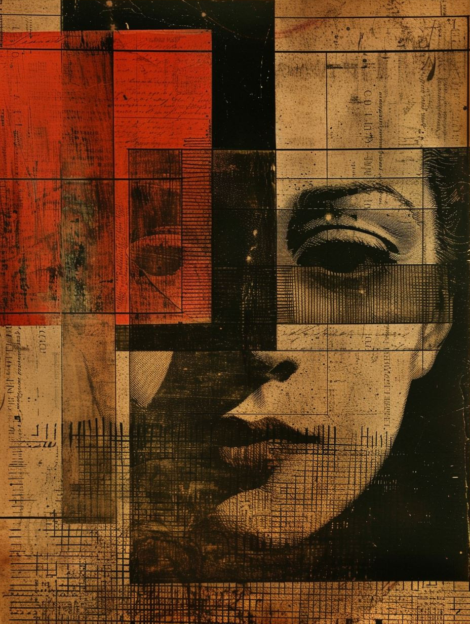 Fragmented Souls in Crimson and Ochre - Image 3