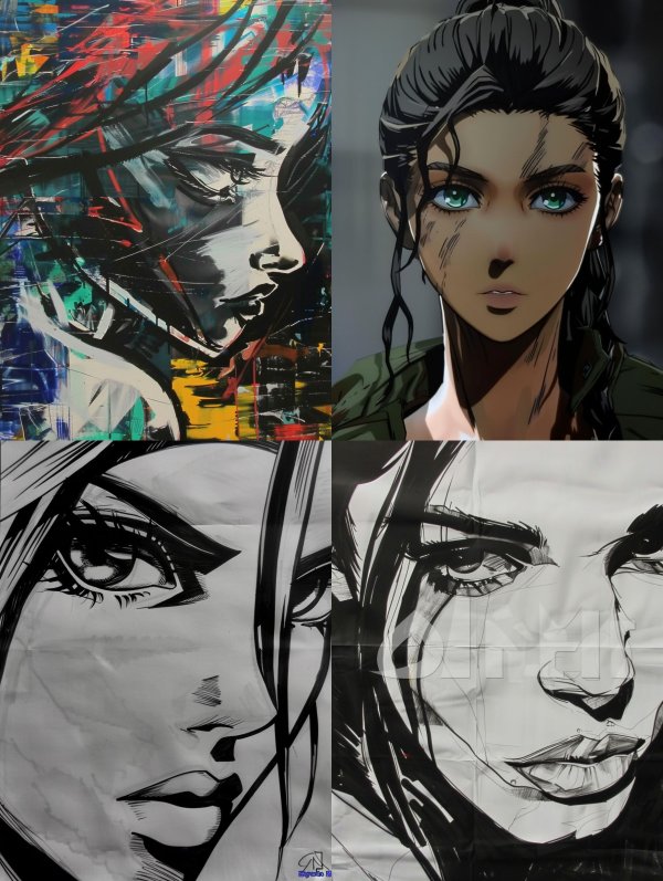 Expressive Female Portrait Art Styles