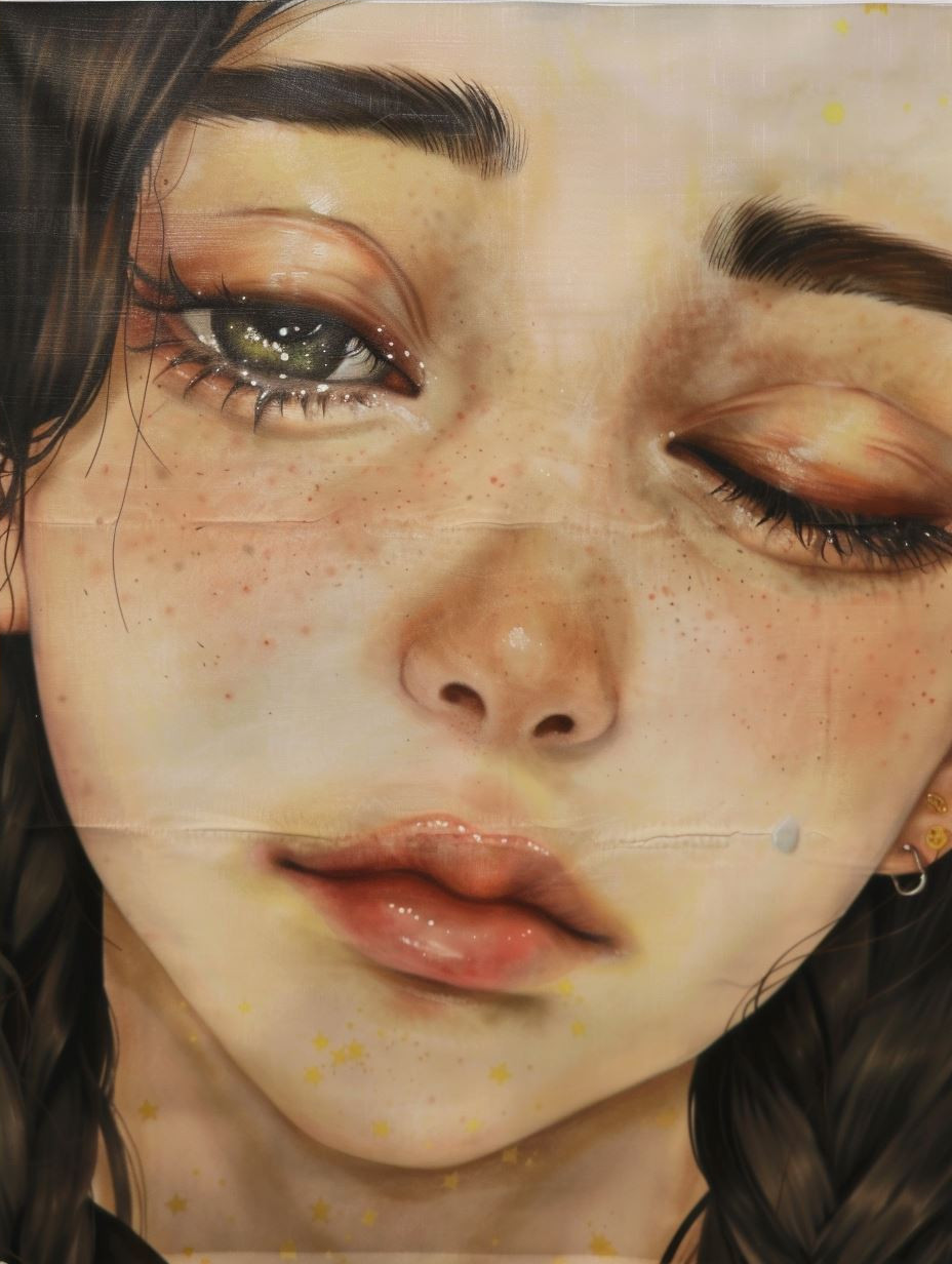 Ethereal Gazes: Hyper-Realistic Portrait Art - Image 4