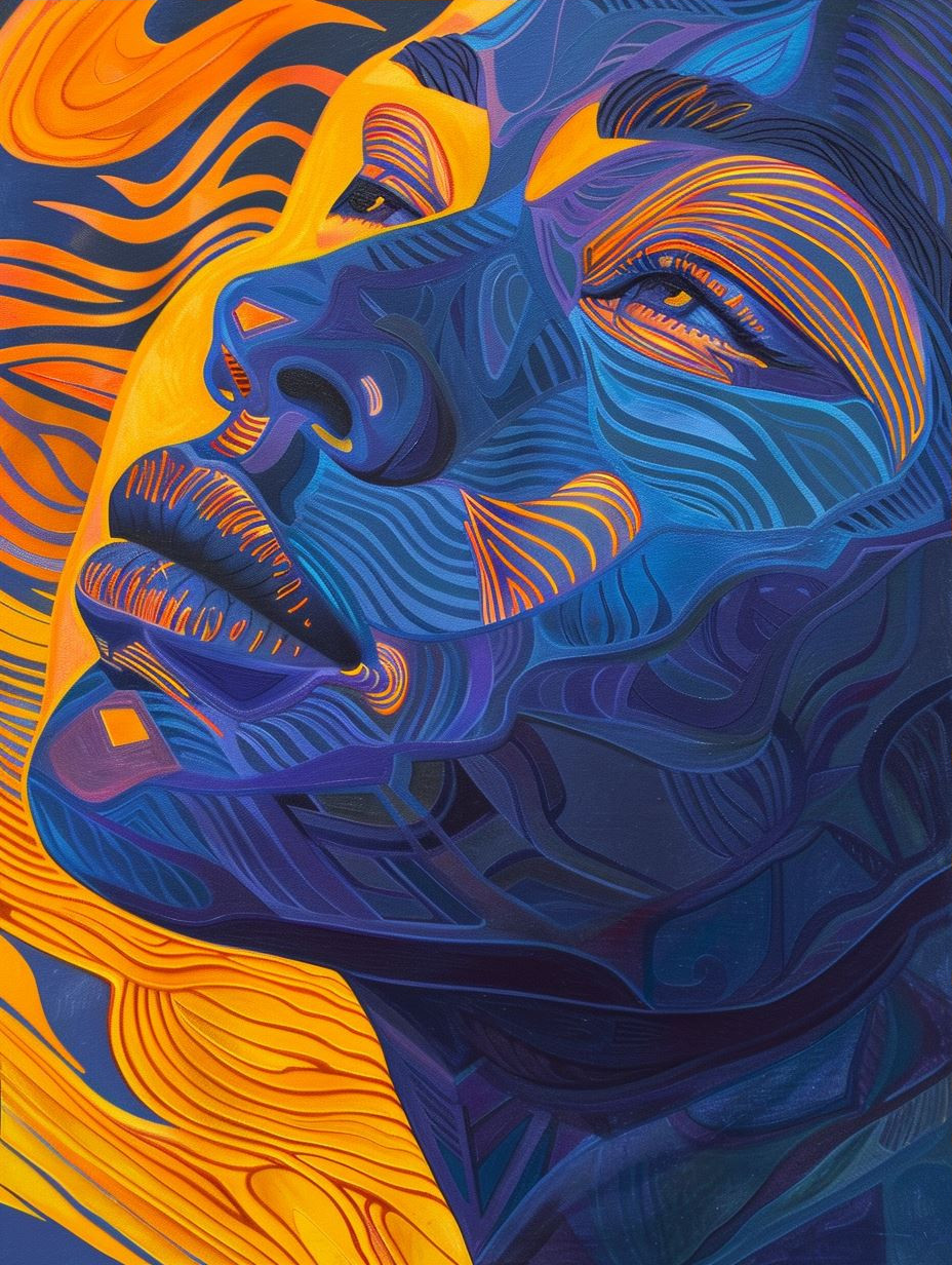 Electric Blue and Amber Portraits - Image 3