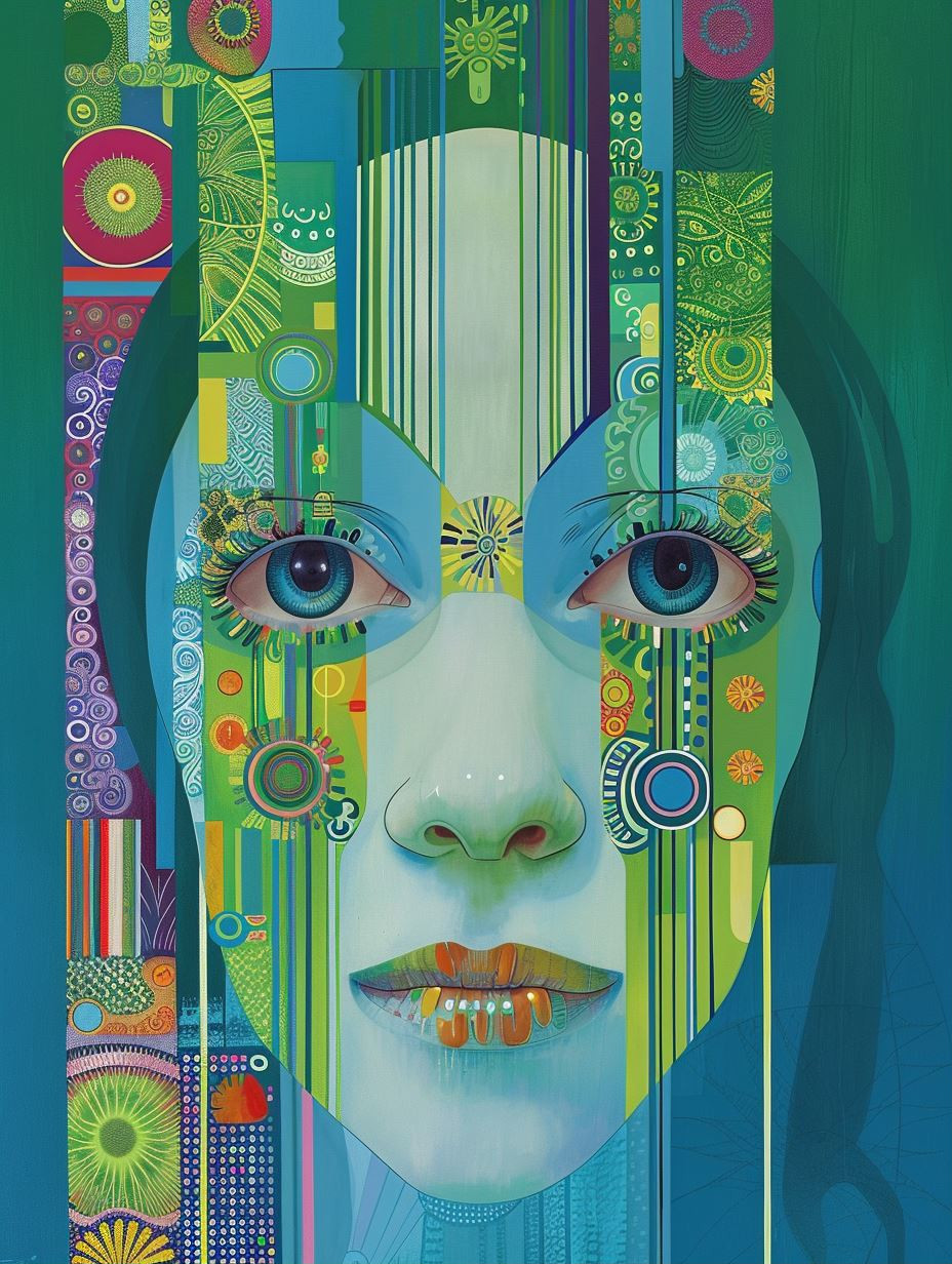 Ethereal Geometric Soul Portraits - Image 1