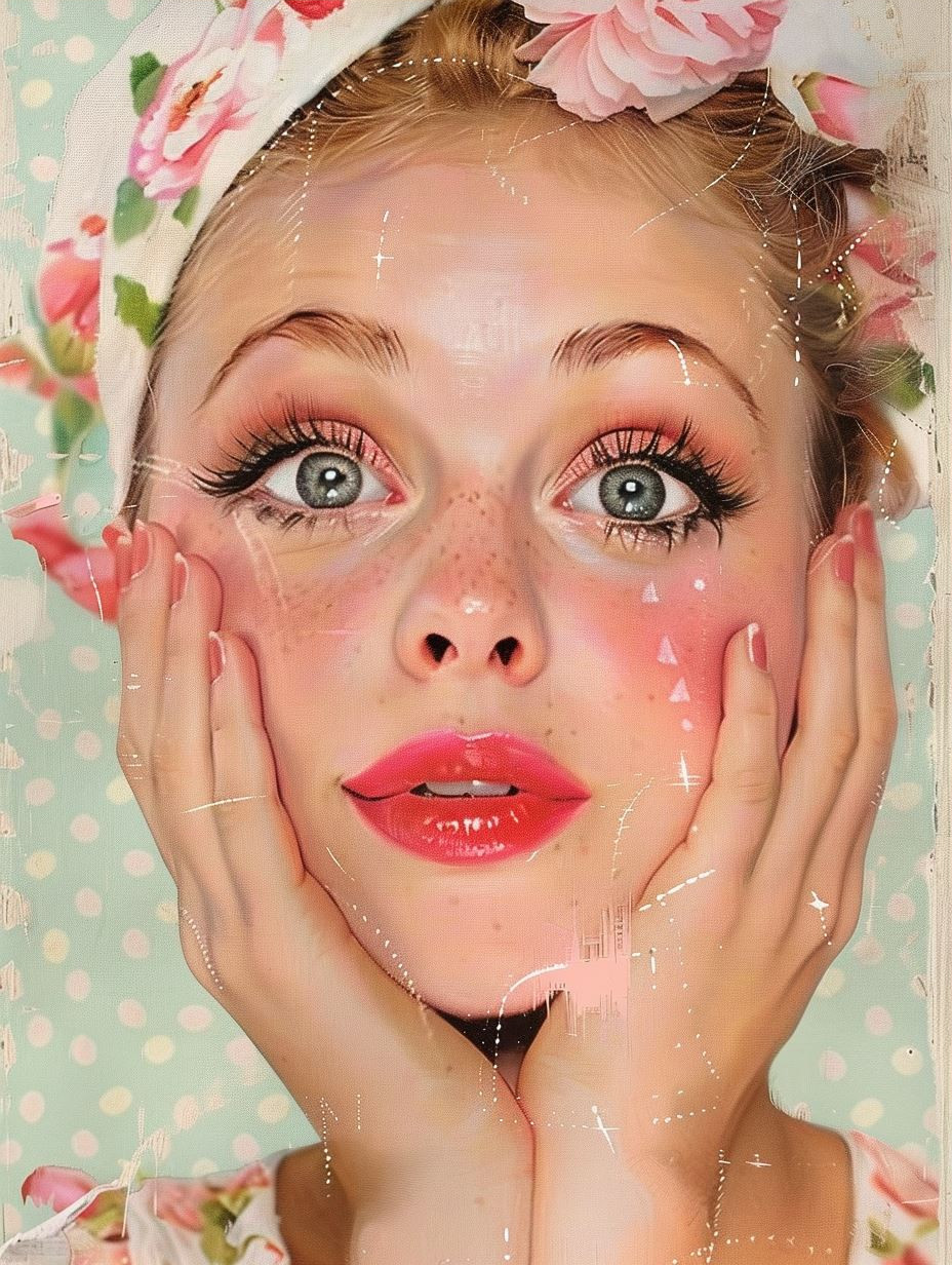 Vintage Pastel Floral Beauty - Image 3