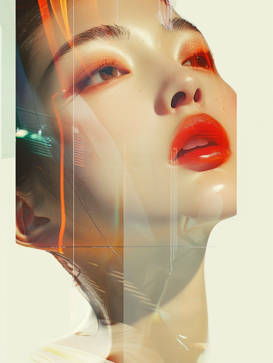 Ethereal Glass Prism Portrait - Image 2