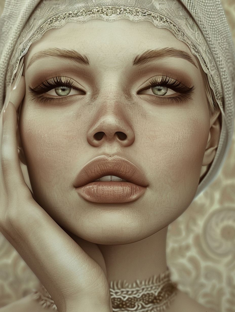 Ethereal Vintage Portraiture Study - Image 1