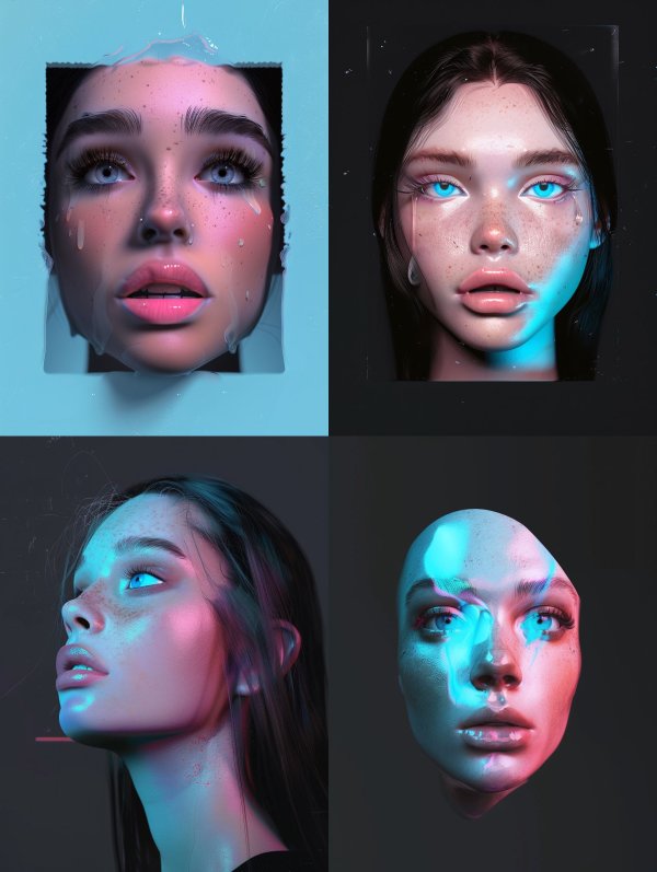 Ethereal Gaze Through Liquid Glass