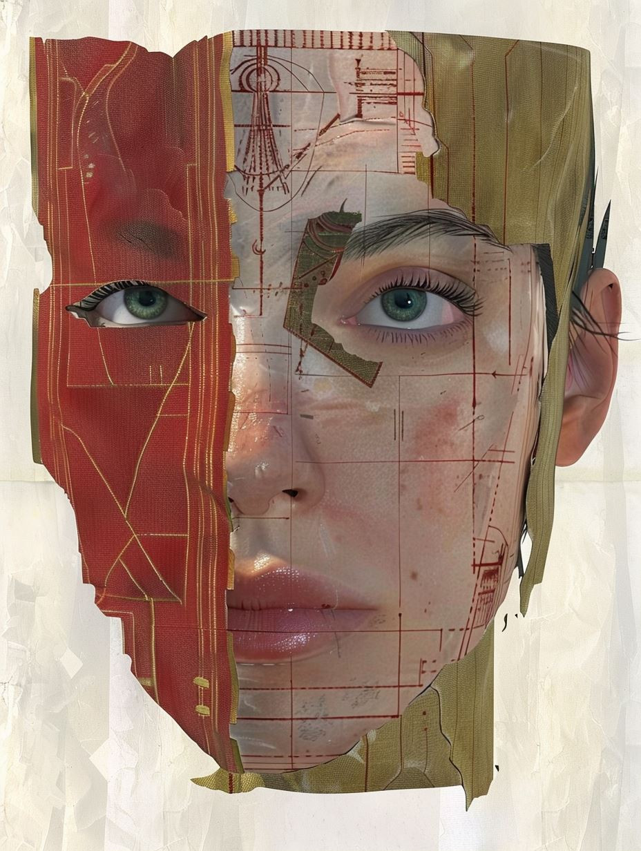 Fragmented Surrealist Portrait Studies - Image 1