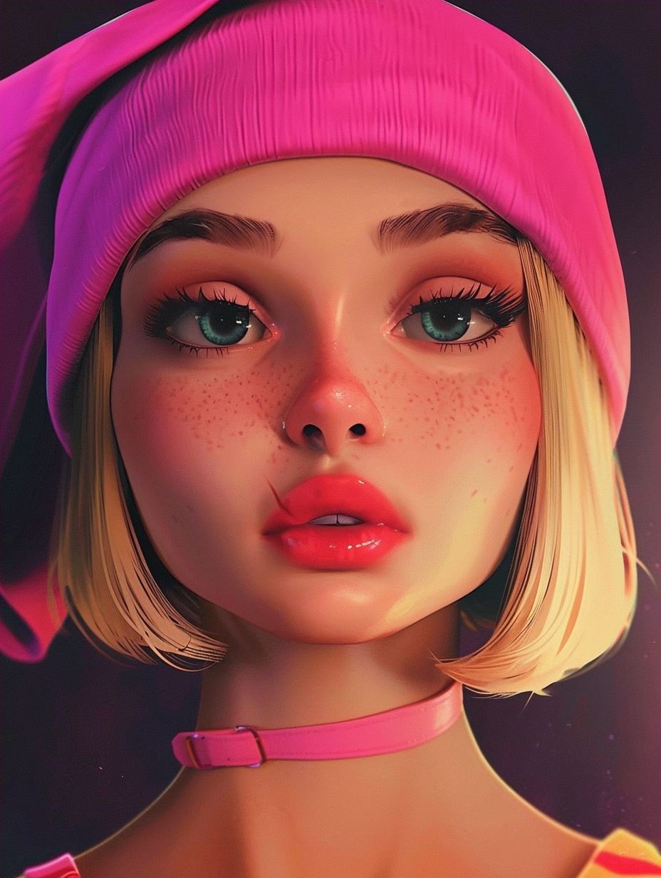 Neon Glow Cyberpunk Portrait - Image 4
