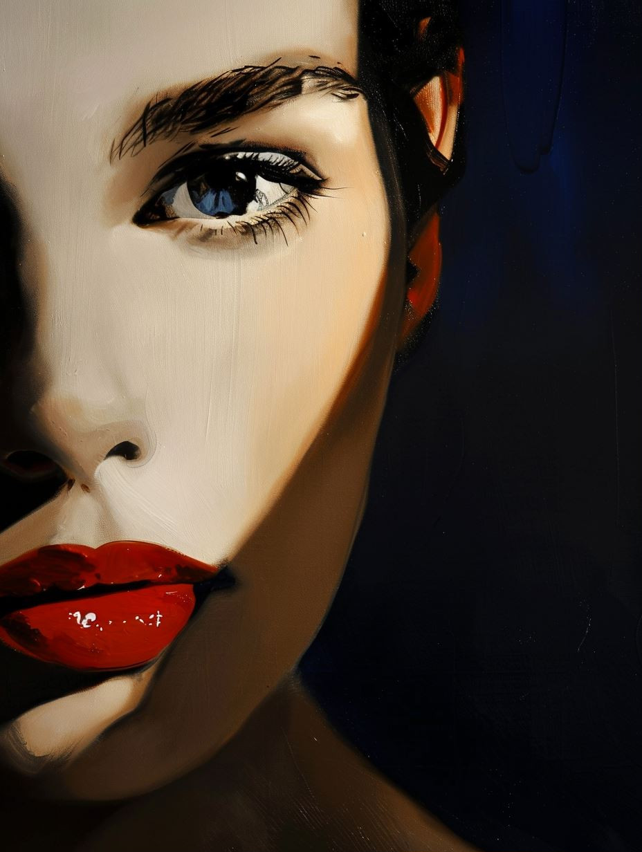 Bold Crimson Beauty Portraits - Image 1