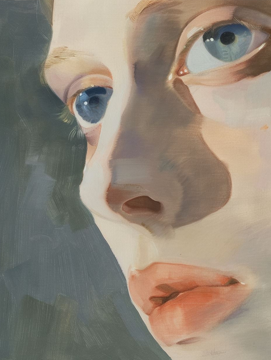 Serene Gaze in Soft Light - Image 4