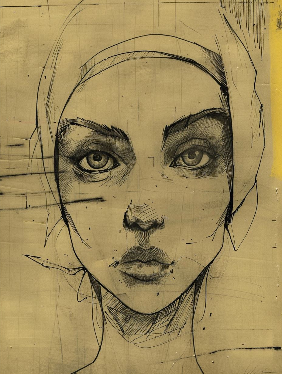Soulful Gazes: Charcoal Portrait Studies - Image 2