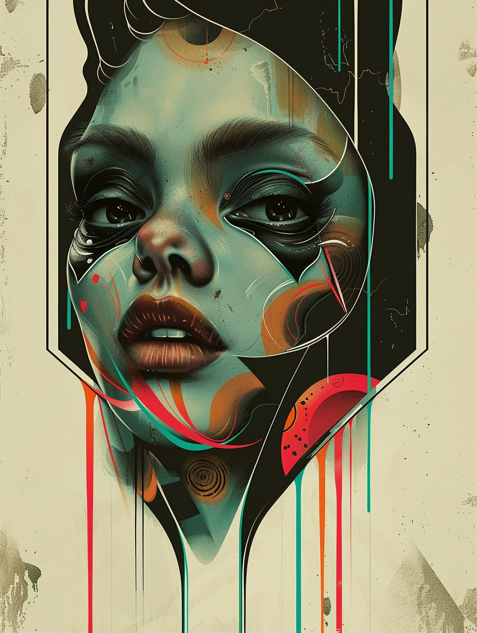 Surreal Teal Floral Fusion - Image 3