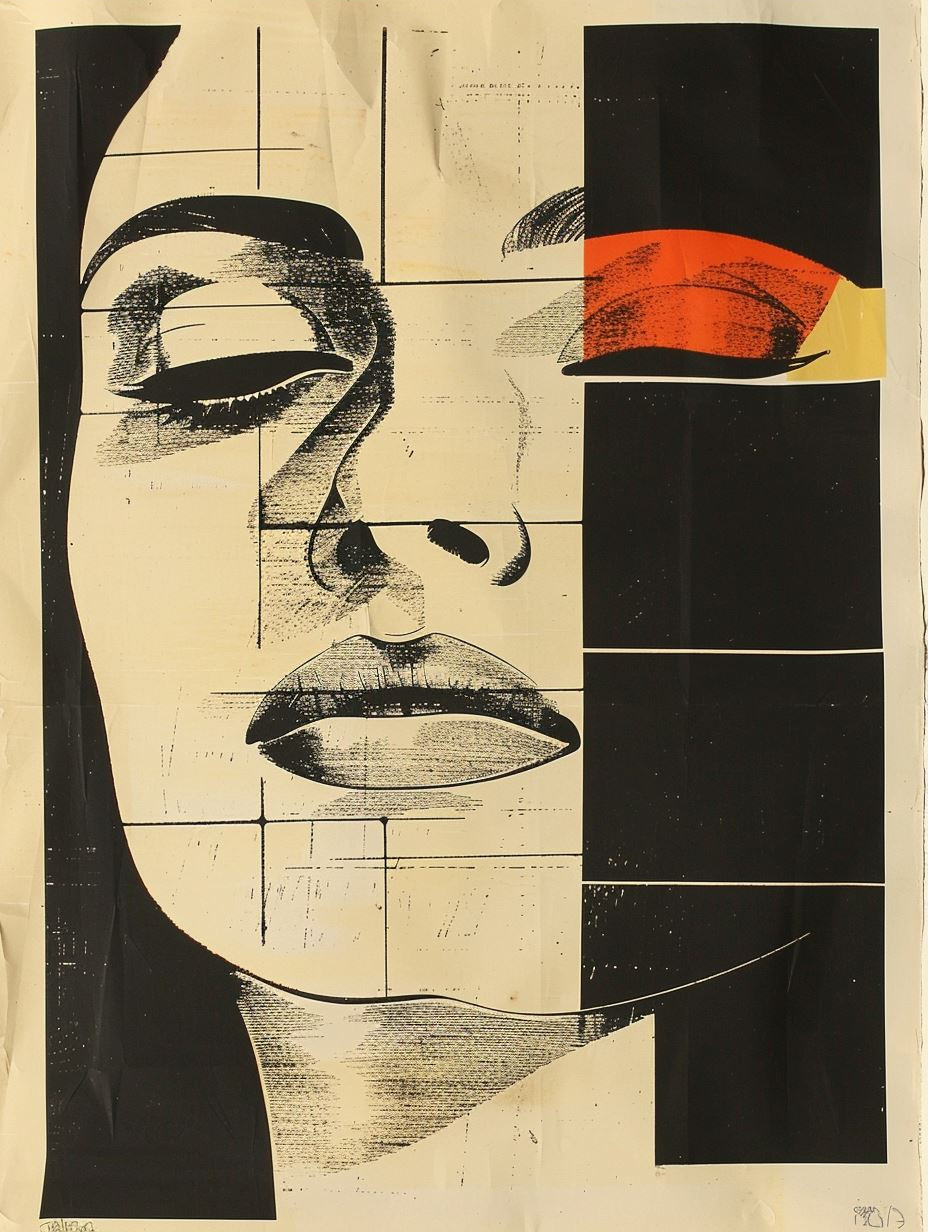Geometric Cubist Portrait Study - Image 3