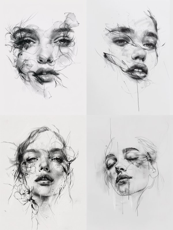 Whispers of the Soul Charcoal Portraits