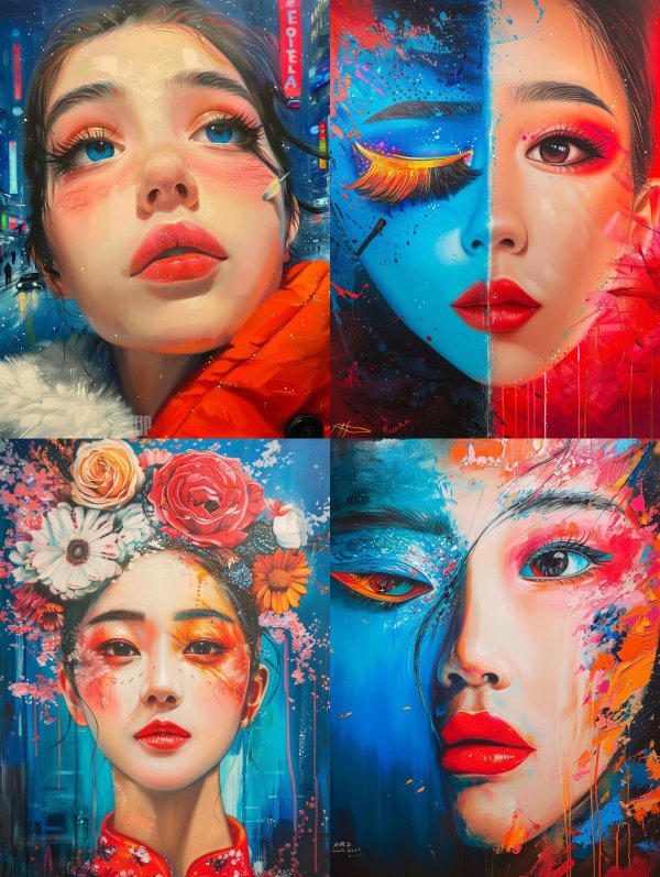 Vibrant Surrealist Digital Portraits