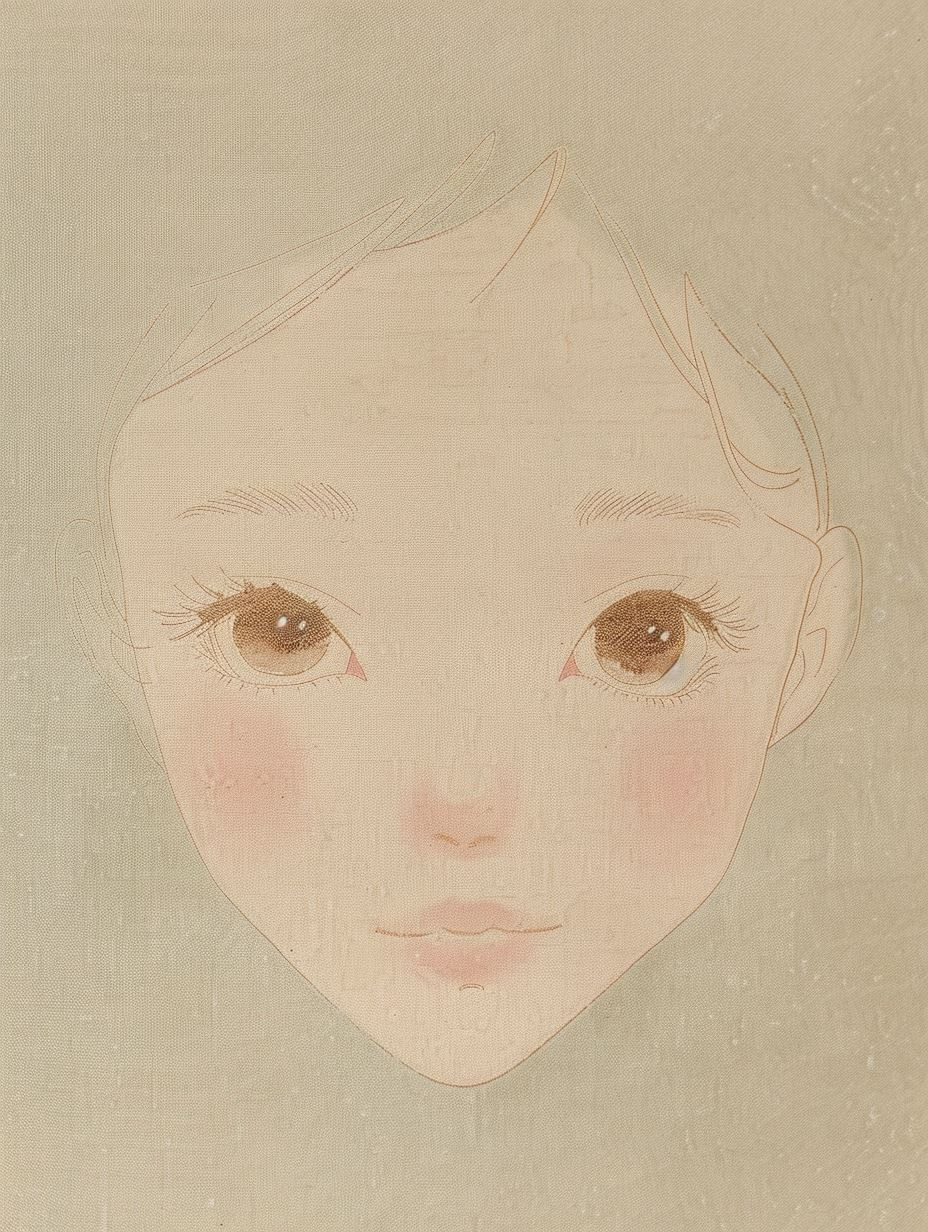 Ethereal Gaze in Soft Ochre - Image 2