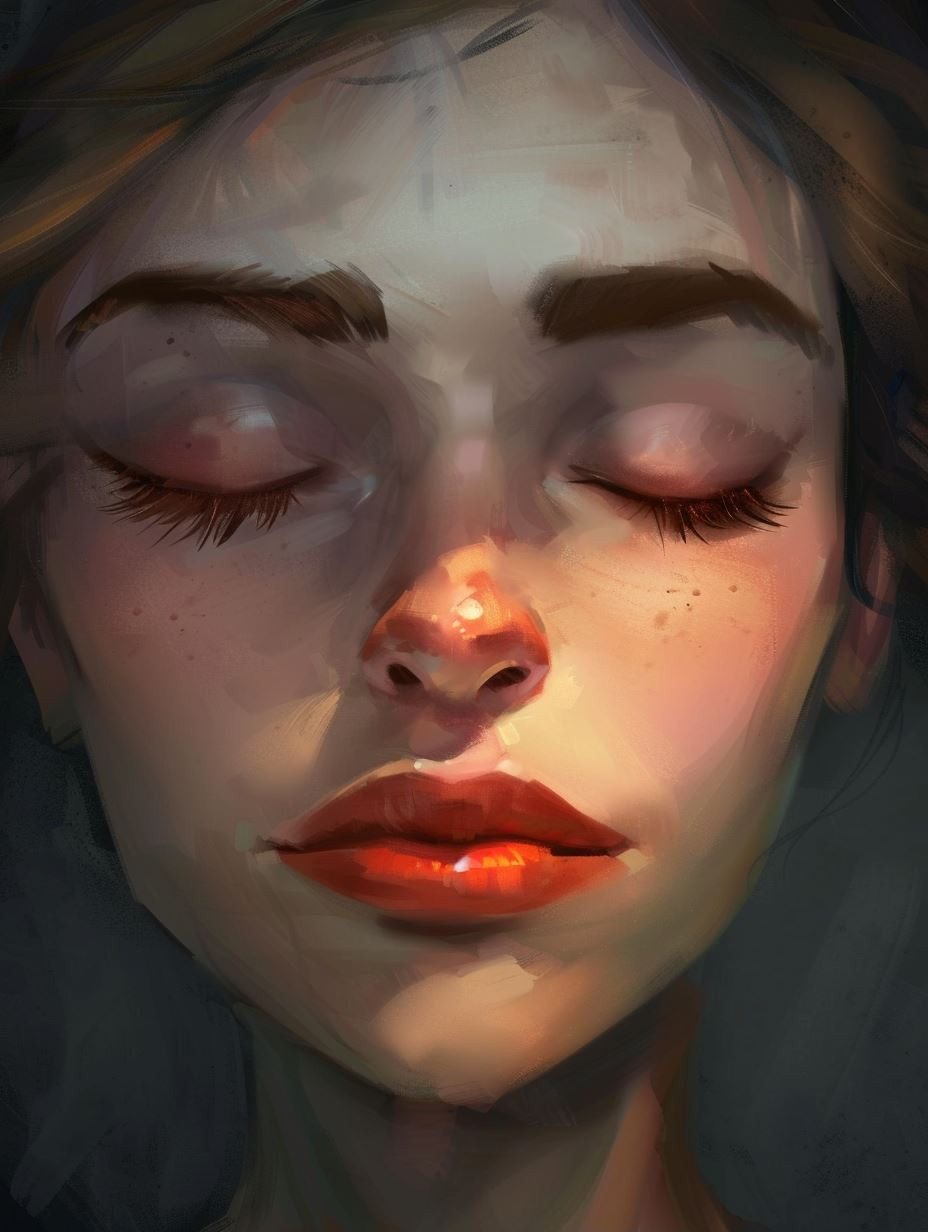 Ethereal Slumber in Golden Light - Image 1