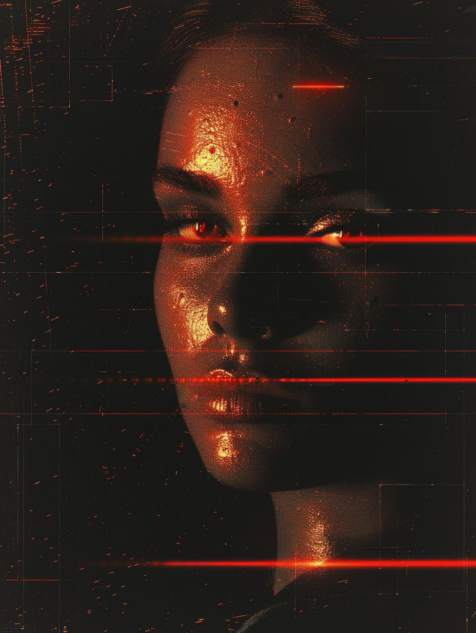 Digital Soul in Neon Grid - Image 3