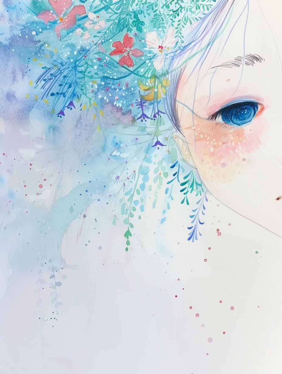 Celestial Watercolor Gaze - Image 4