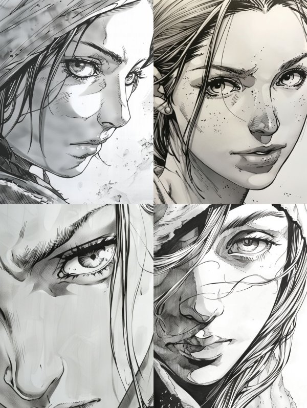 Expressions of Strength: Ink Portraits