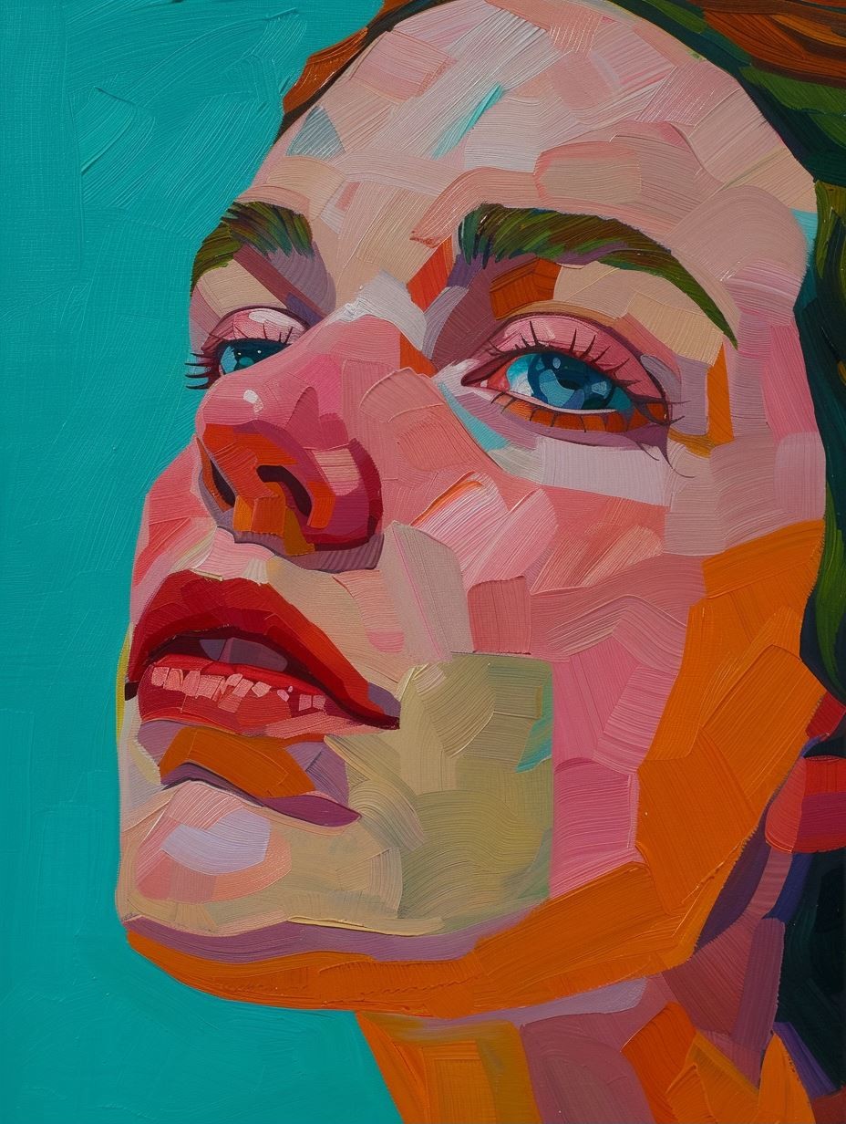 Prismatic Palette Portrait Study - Image 2