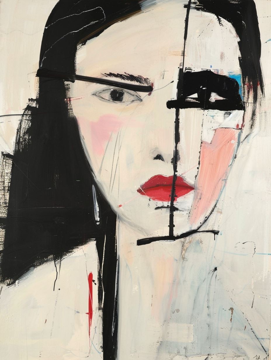 Abstract Monochrome Feminine Grace - Image 4