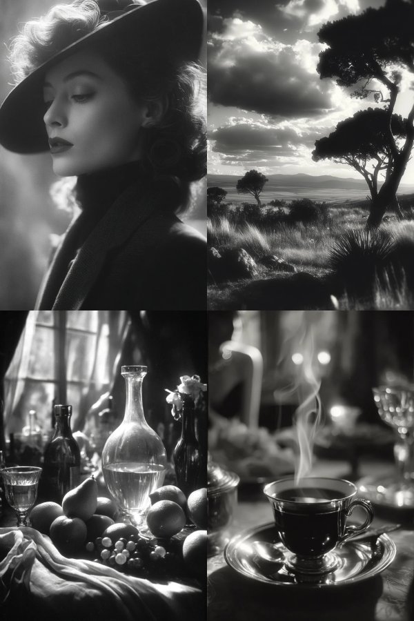 Noir Elegance: A Monochrome Study