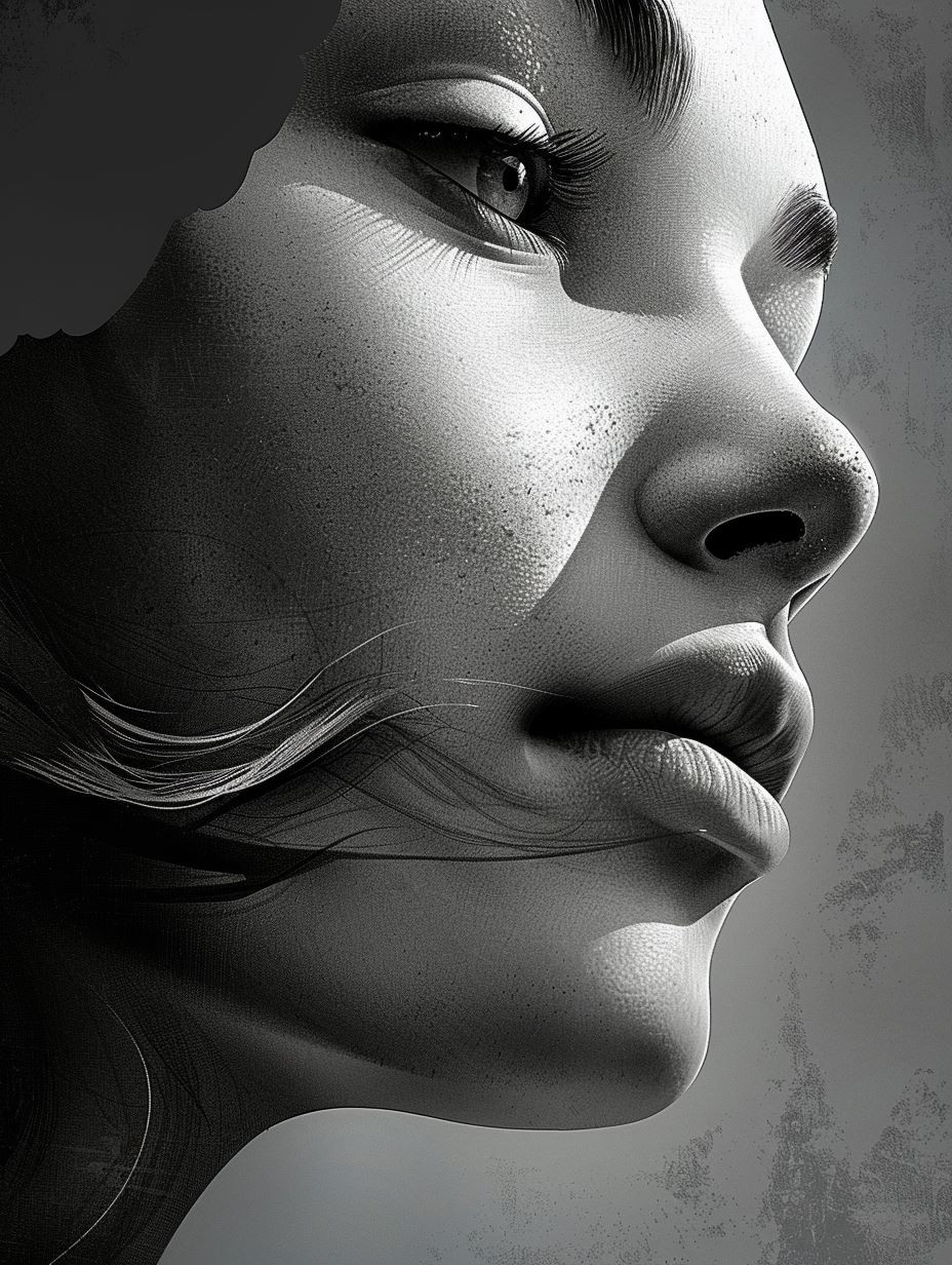 Ethereal Whispers in Monochrome - Image 1