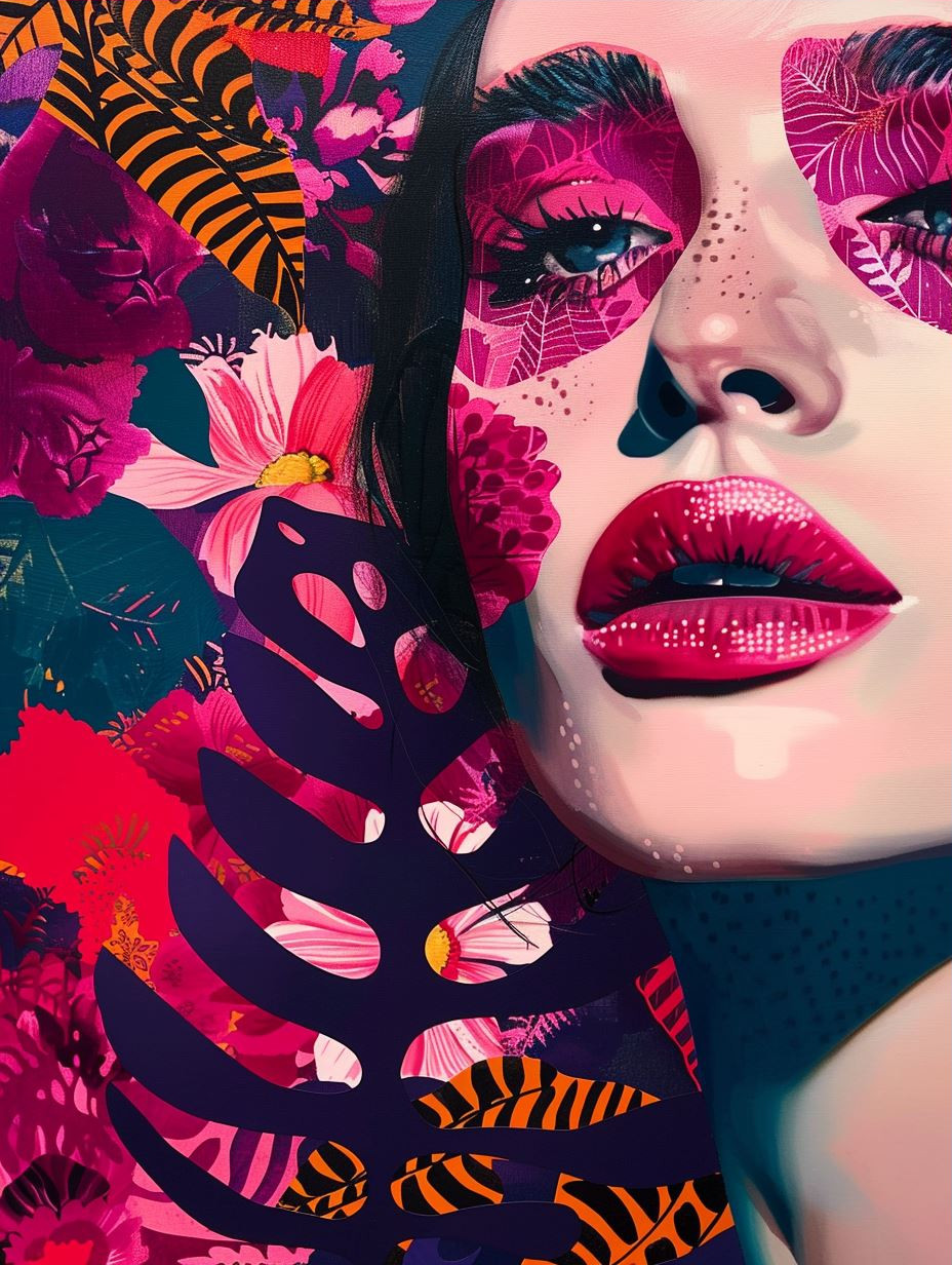 Vibrant Floral Surrealist Portraits - Image 3