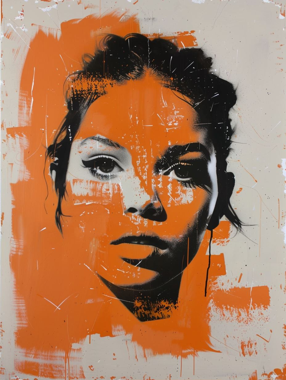 Neon Orange Urban Portrait - Image 2