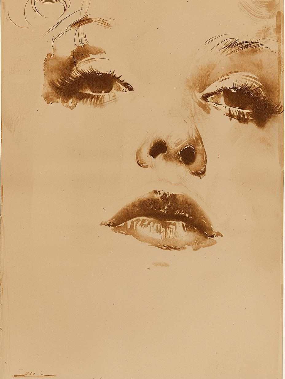 Ethereal Sepia Ink Portraits - Image 2