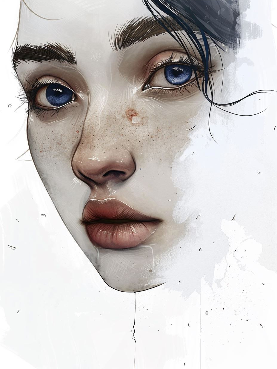 Ethereal Gaze in White Lace - Image 3