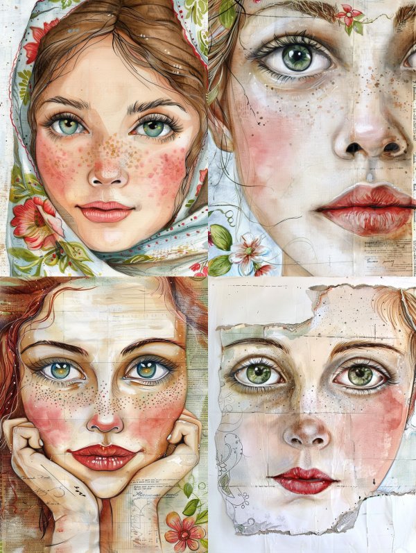 Ethereal Gazes: A Study of Feminine Beauty