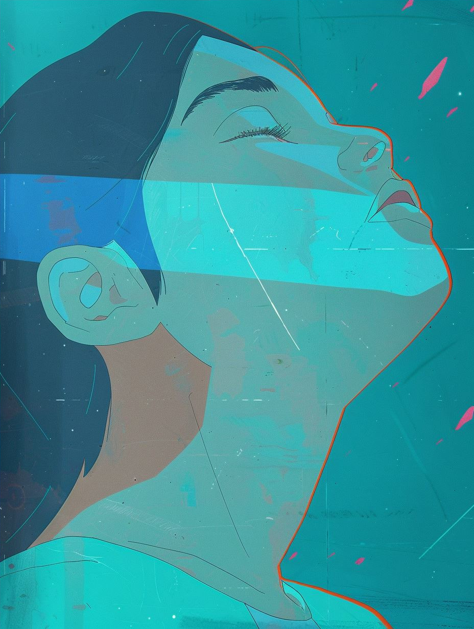 Neon Cybernetic Portrait Study - Image 4