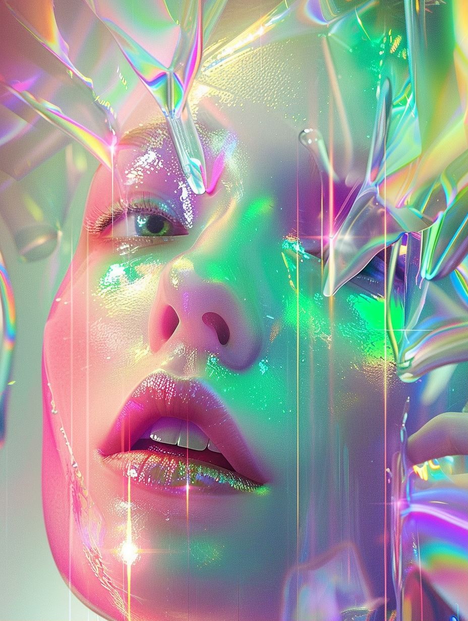 Iridescent Prism Digital Dreamscape