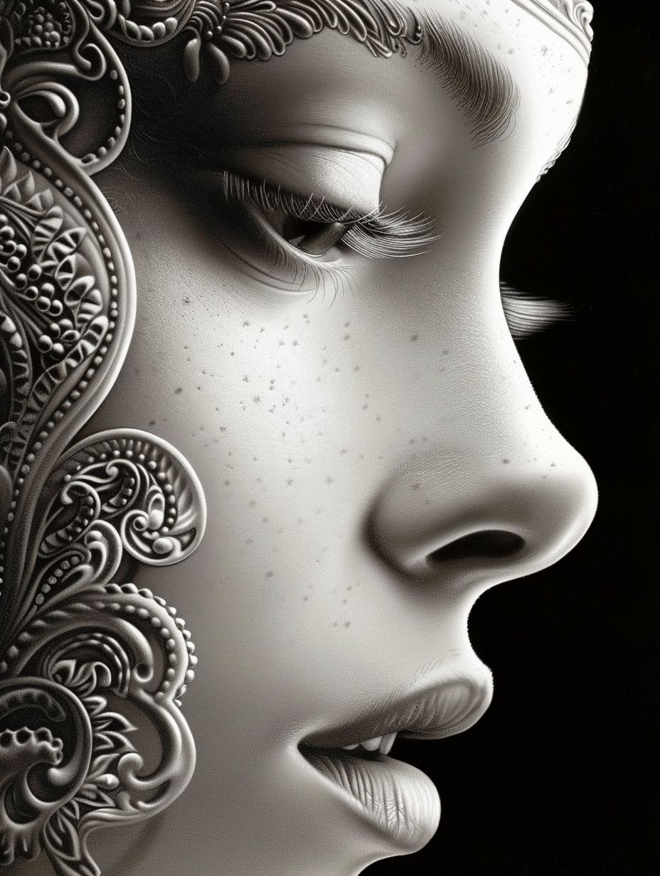 Ethereal Sculpted Monochrome Portraits - Image 1