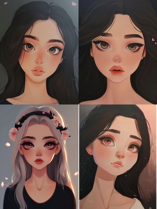 Ethereal Anime Girl Portraits