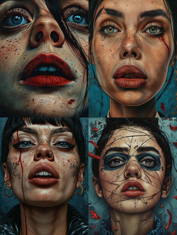 Fragmented Portraits of Digital Sorrow