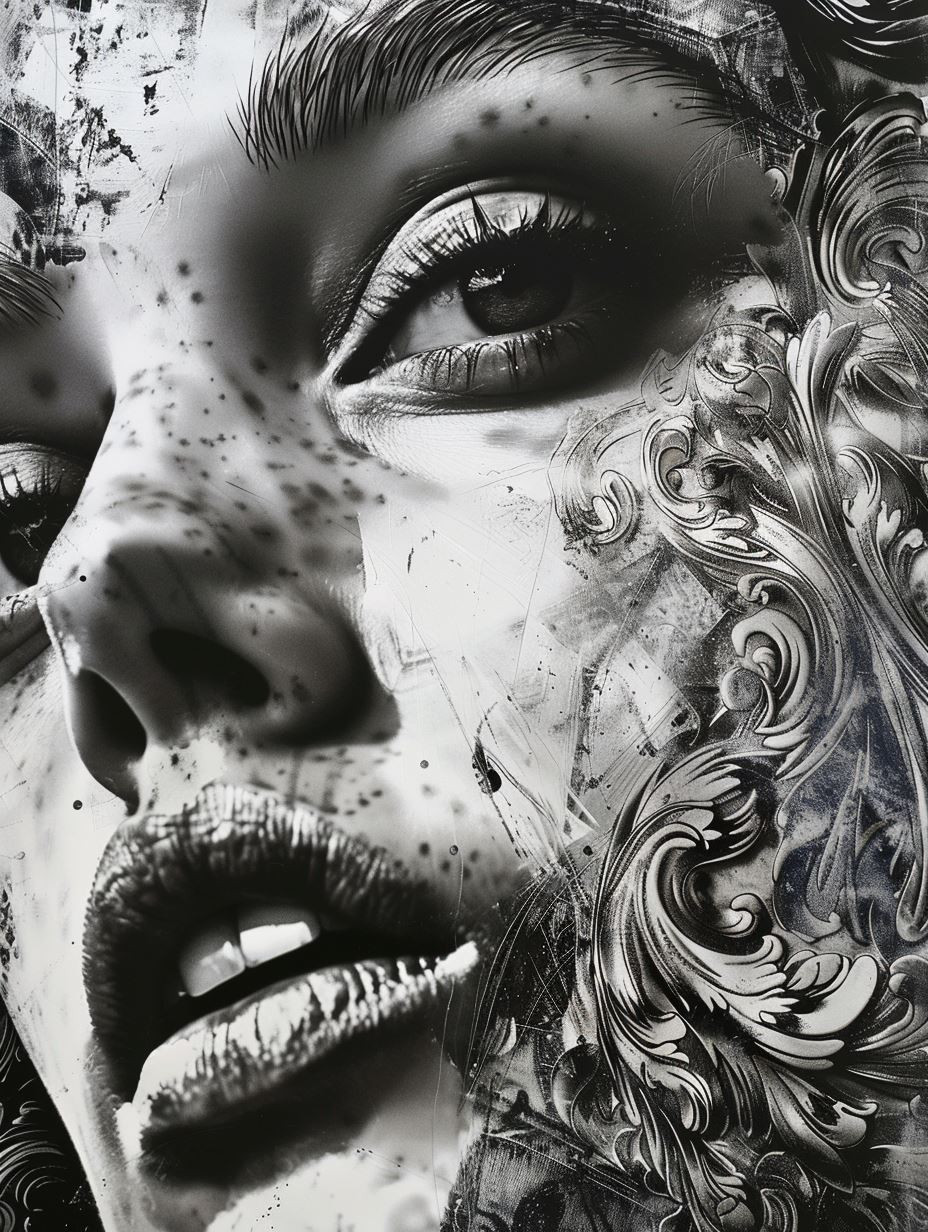 Intricate Monochrome Floral Portraits - Image 1