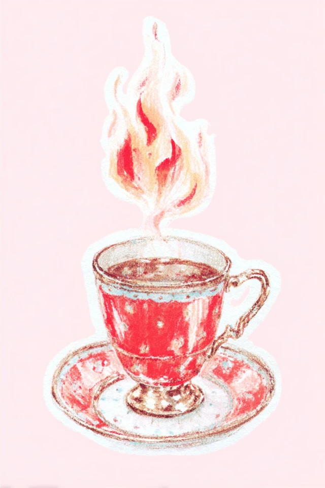 Crimson Watercolor Muse - Image 4