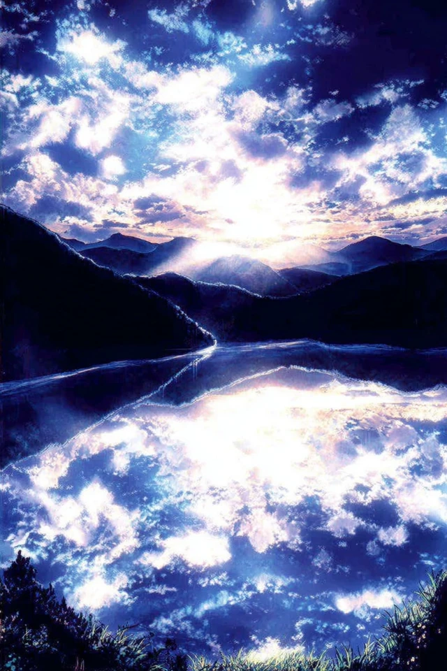 Midnight Blue Anime Aesthetic Collage - Image 2