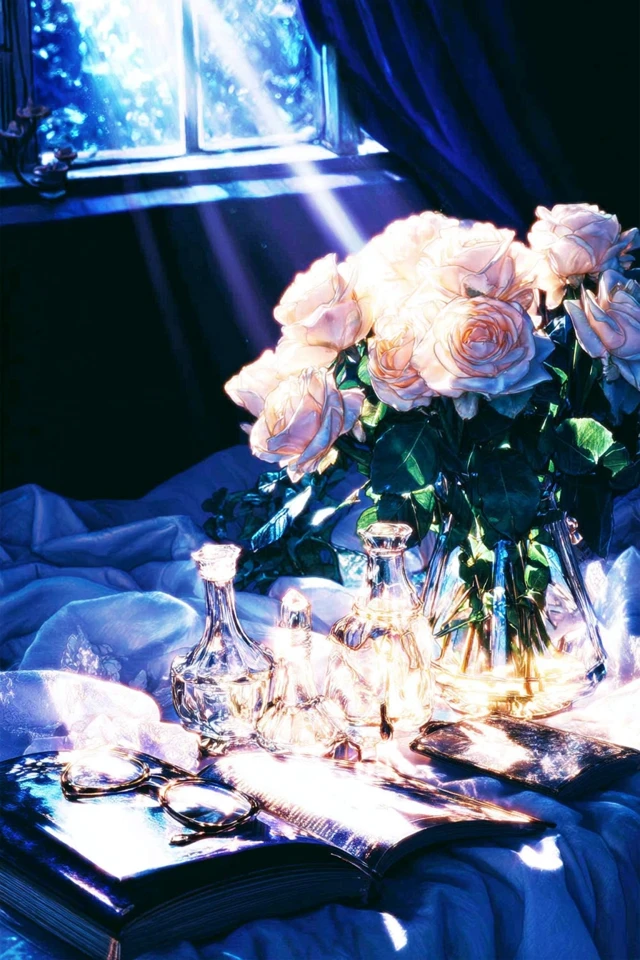 Midnight Blue Anime Aesthetic Collage - Image 3