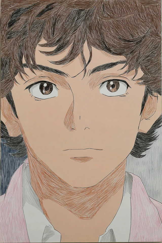 Hatched Anime Elegance - Image 1