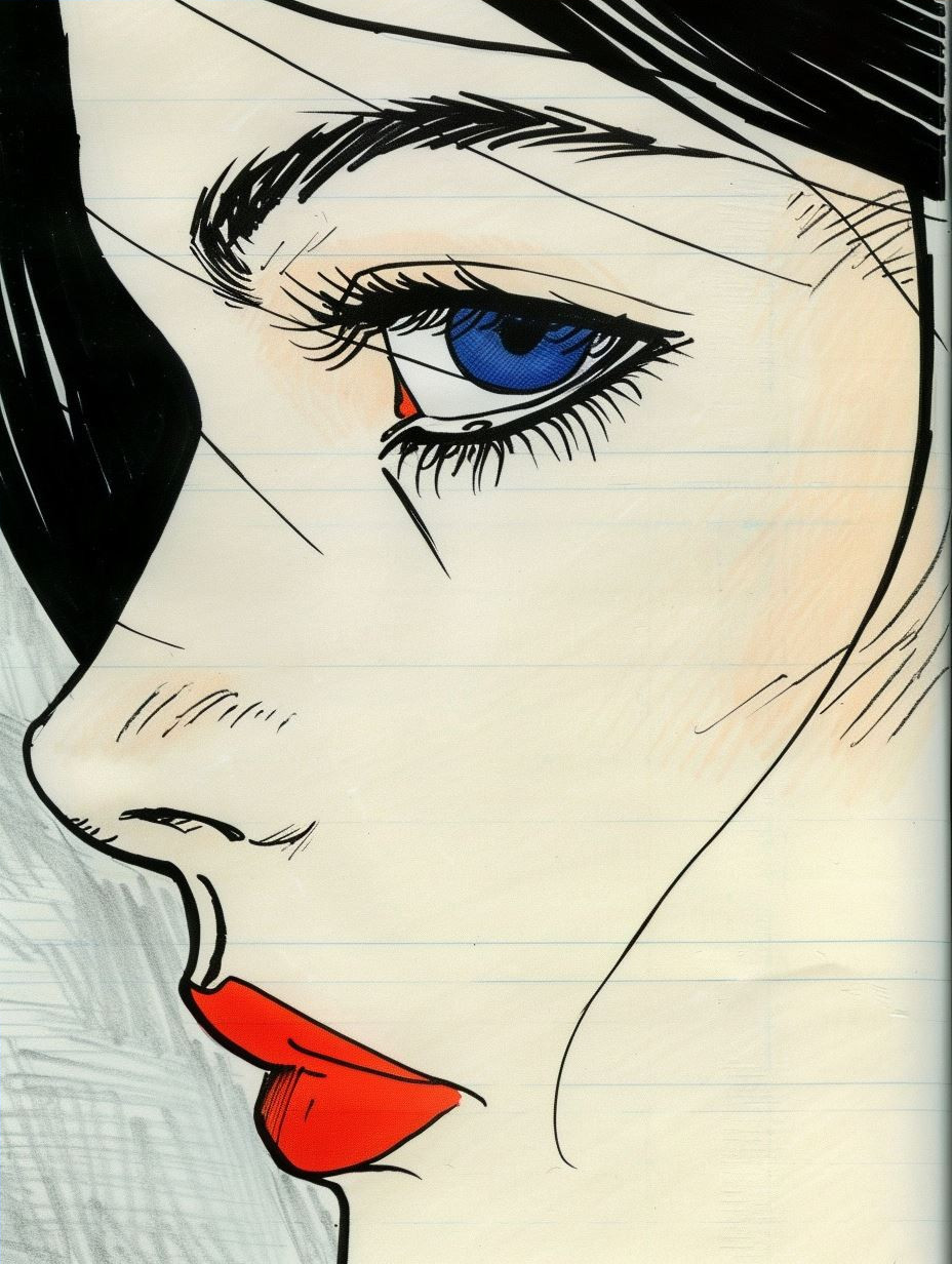 Neon Noir Anime Portrait - Image 4