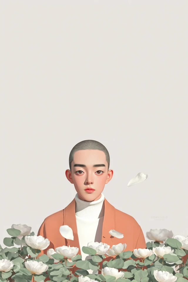 Serene Floral Portrait