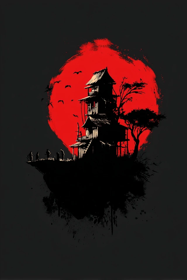 Crimson Shadow Portrait - Image 6