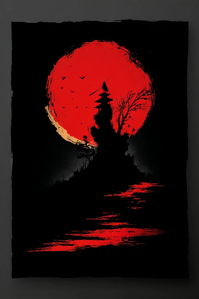 Crimson Shadow Portrait - Image 2