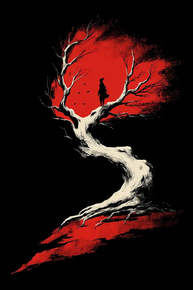 Crimson Shadow Portrait - Image 5