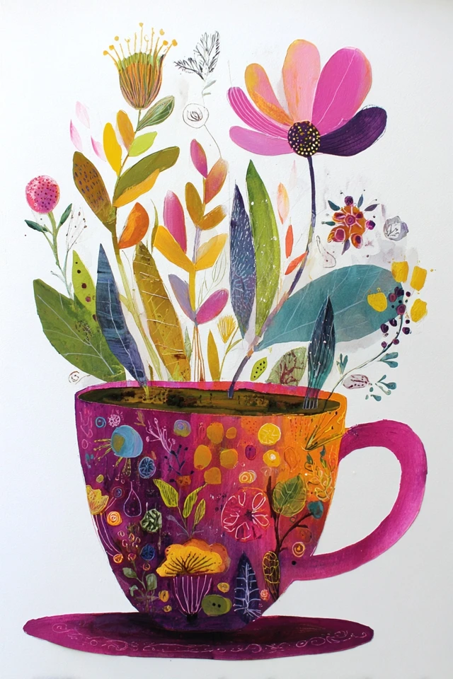 Whimsical Floral Dreams Art Collection - Image 4