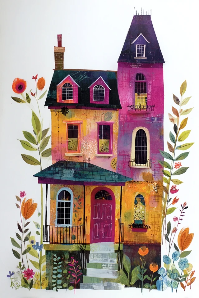 Whimsical Floral Dreams Art Collection - Image 6