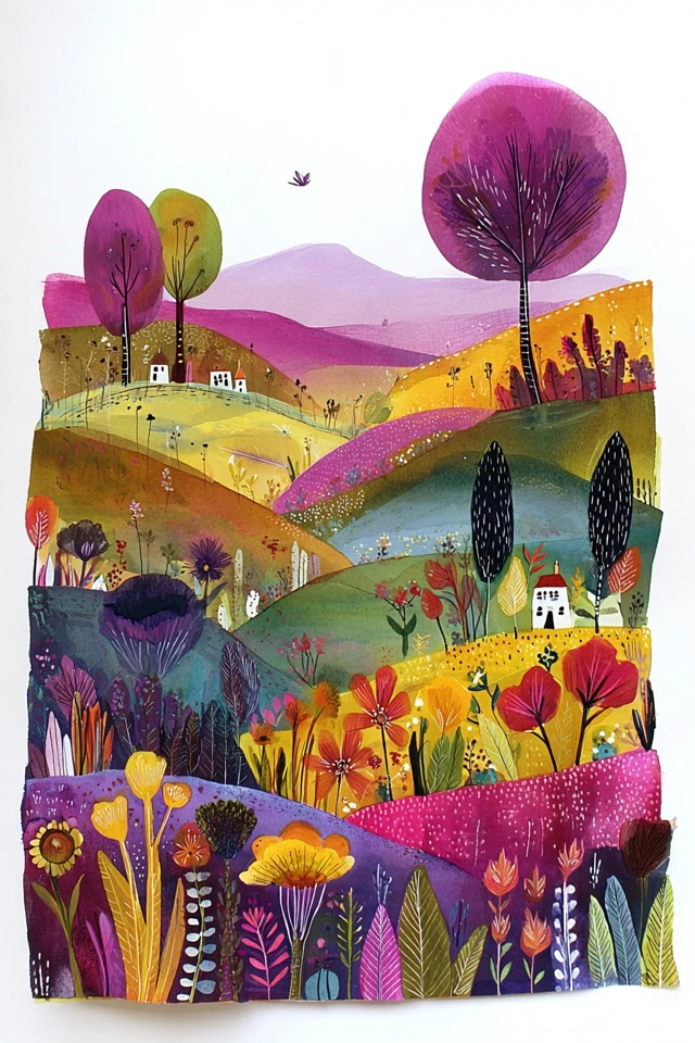 Whimsical Floral Dreams Art Collection - Image 2